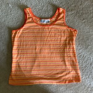 Orange striped tank top